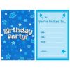 Blue Happy Birthday Invitations