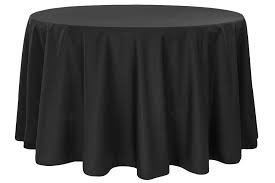 Hire - 90" Black Round Linen Tablecloth