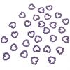 Pearl Heart Shape Bead Double Sided Purple