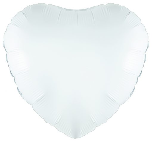 18" White Heart Foil