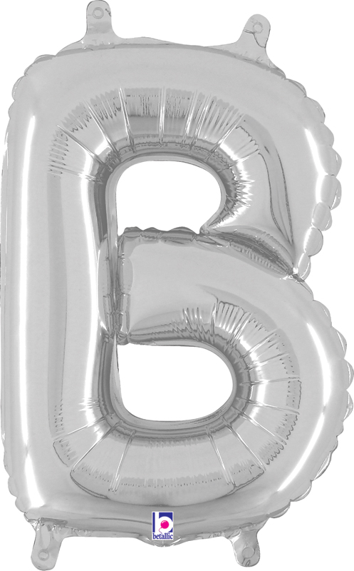 Air Filled 14 Inch Silver Letter B