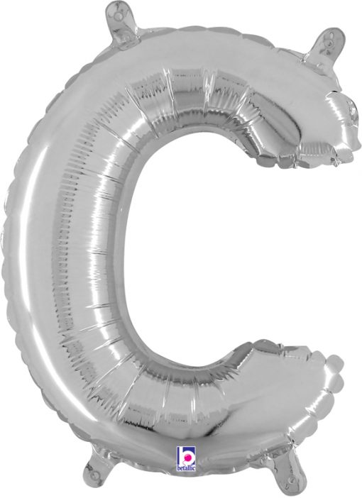 Air Filled 14 Inch Silver Letter C