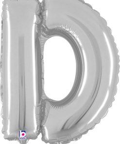 Air Filled 14 Inch Silver Letter D