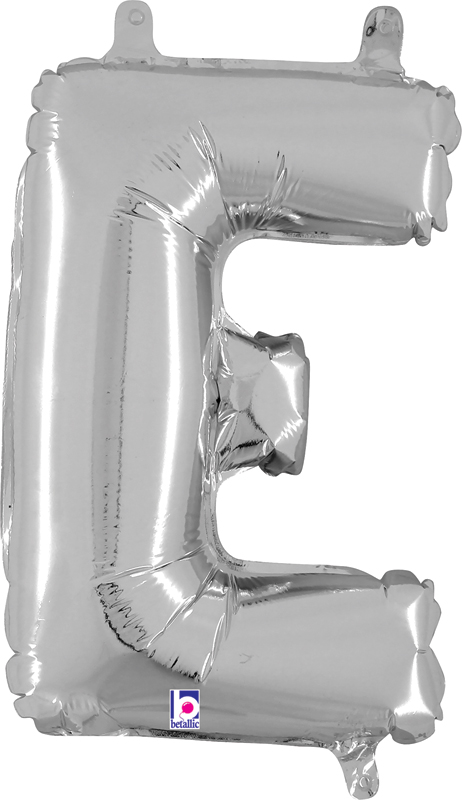 Air Filled 14 Inch Silver Letter E