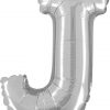 Air Filled 14 Inch Silver Letter J