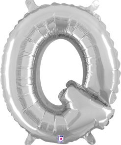 Air Filled 14 Inch Silver Letter Q
