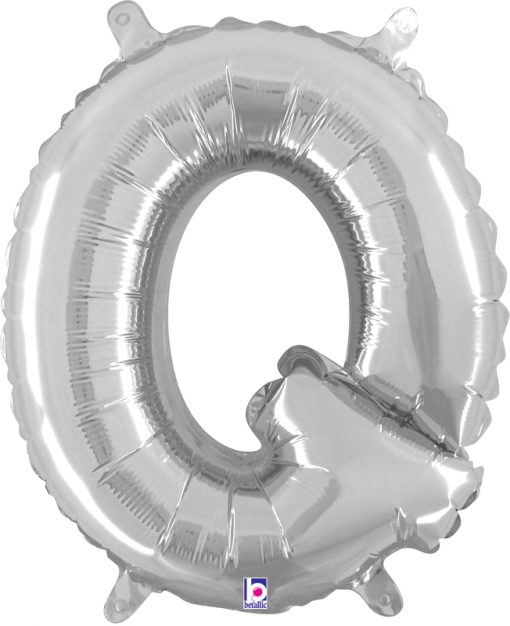 Air Filled 14 Inch Silver Letter Q