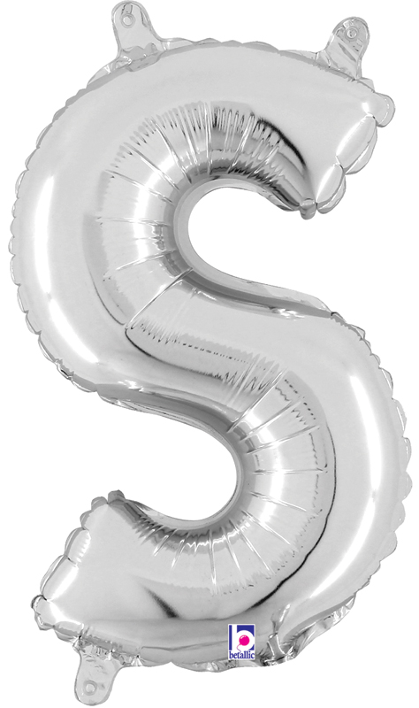 Air Filled 14 Inch Silver Letter S