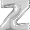 Air Filled 14 Inch Silver Letter Z