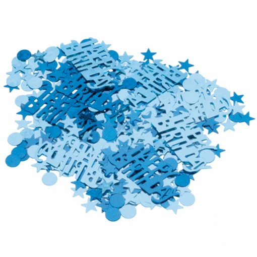 Blue Sparkle Happy Birthday Metallic Confetti
