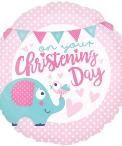 18" Christening Day Pink Foil