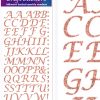 Eleganza Craft Stickers Stylised Alphabet Set Rose Gold No.87