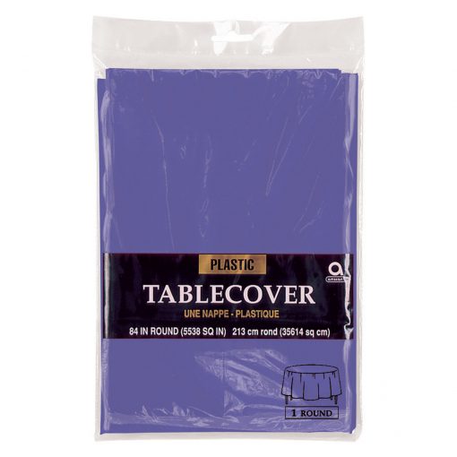 Plastic Round Tablecover New Purple