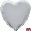 18" Silver Heart Foil