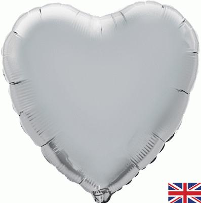 18" Silver Heart Foil