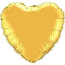 36 inch Heart Gold Foil
