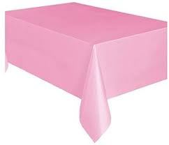 Plastic Rectangular Tablecover New Pink