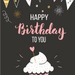 Happy Birthday Card Glitz Cupcake