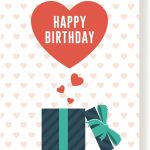Happy Birthday Card Present Box