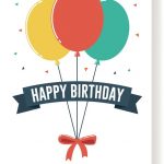 Happy Birthday Card with Balloons