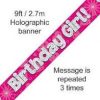 Birthday Girl Holographic Banner