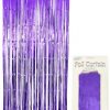 Foil Door Curtain Metallic Purple