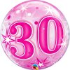 30 Pink Starburst Sparkle Single Bubble