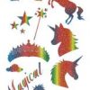 Eleganza Craft Stickers Unicorn Rainbow Glitter
