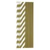 Gold and White Paper Straws