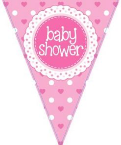 Party Bunting Baby Shower Pink