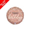 9inch Air Filled Birthday Confetti Rose Gold Foil