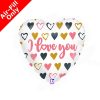 9inch Air-Fill Rose Gold Hearts I Love You Foil
