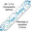 Sparkling Fizz Birthday Blue Holographic