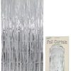 Foil Door Curtain Metallic Silver