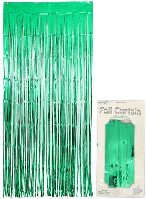 Foil Door Curtain Metallic Green
