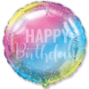 Happy Birthday Pastel Gradient Foil
