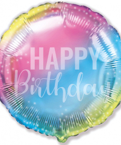 Happy Birthday Pastel Gradient Foil