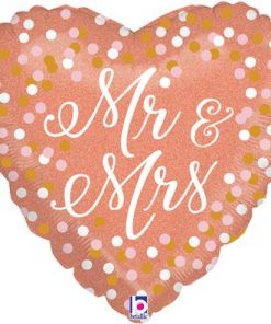 Mr and Mrs Rose Gold Holographic Foil