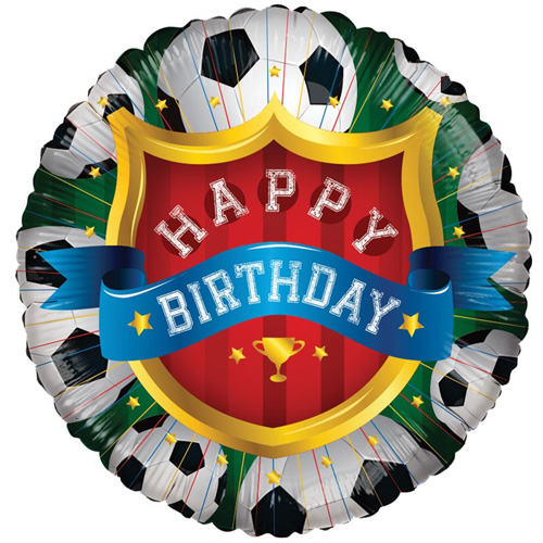 Happy Birthday Football Crest Foil