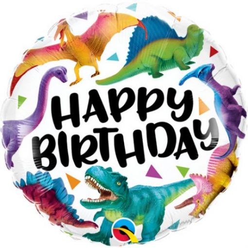 Birthday Colourful Dinosaurs Foil