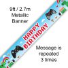Blox Game Birthday Holographic Banner