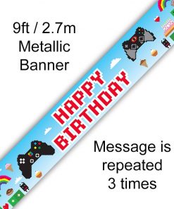 Blox Game Birthday Holographic Banner