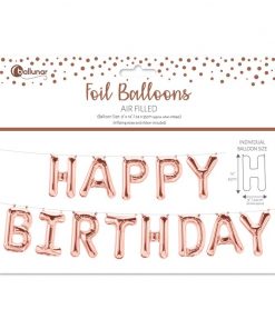 Birthday Rose Gold Foil Balloon Kit