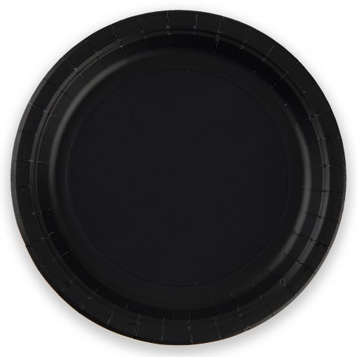 8 Paper Plastic Free Black Plates