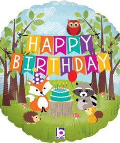 18" Woodland Birthday Holographic Foil