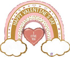 Valentines Day rainbow shape