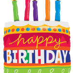 Birthday Cake & Candles Shape Foil