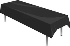 137cm x 274cm Plastic Tablecover x 1 Black