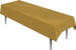 137cm x 274cm Plastic Tablecover x 1 Gold