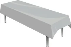 137cm x 274cm Plastic Tablecover x 1 Silver